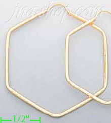 14K Gold Stamped Hoop Earrings