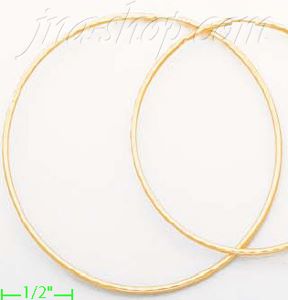 14K Gold Stamped Hoop Earrings