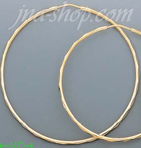 14K Gold Stamped Hoop Earrings