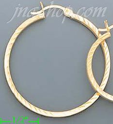 14K Gold Stamped Hoop Earrings