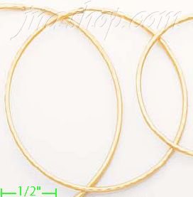14K Gold Stamped Hoop Earrings
