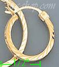 14K Gold Stamped Hoop Earrings