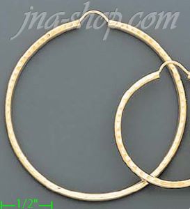 14K Gold Stamped Hoop Earrings