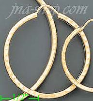 14K Gold Stamped Hoop Earrings