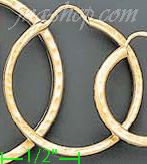 14K Gold Stamped Hoop Earrings