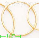 14K Gold Stamped Hoop Earrings
