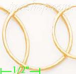 14K Gold Stamped Hoop Earrings