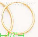 14K Gold Stamped Hoop Earrings