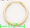 14K Gold Stamped Hoop Earrings