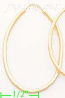 14K Gold Stamped Hoop Earrings