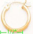 14K Gold Dia-Cut Hoop Earrings