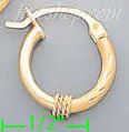 14K Gold Dia-Cut Hoop Earrings