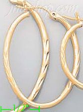 14K Gold Dia-Cut Hoop Earrings