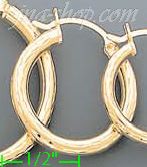 14K Gold Dia-Cut Hoop Earrings