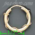 14K Gold Dia-Cut Hoop Earrings