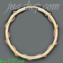 14K Gold Dia-Cut Hoop Earrings