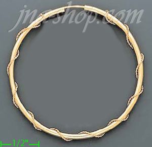 14K Gold Dia-Cut Hoop Earrings