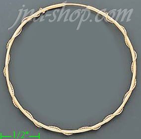 14K Gold Dia-Cut Hoop Earrings