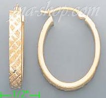 14K Gold Razor Hoop Earrings