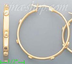 14K Gold Razor Hoop Earrings