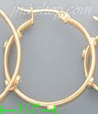 14K Gold Razor Hoop Earrings