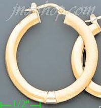 14K Gold Razor Hoop Earrings