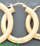 14K Gold Razor Hoop Earrings