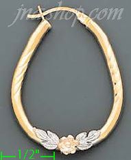 14K Gold Razor Hoop Earrings