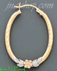 14K Gold Razor Hoop Earrings