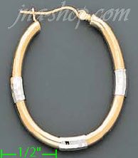 14K Gold Razor Hoop Earrings