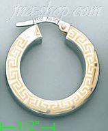 14K Gold Italian Fancy Hoop Earrings