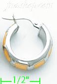 14K Gold Italian Fancy Hoop Earrings