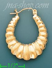 14K Gold Hollow Earrings