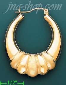 14K Gold Hollow Earrings