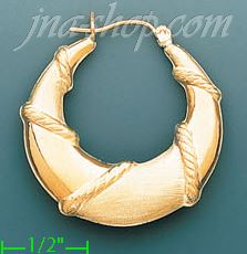 14K Gold Hollow Earrings
