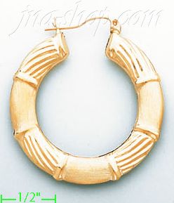 14K Gold Hollow Earrings