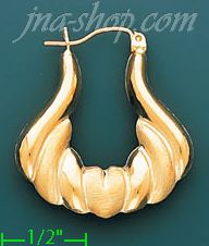 14K Gold Hollow Earrings