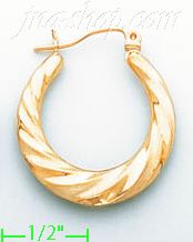 14K Gold Hollow Earrings