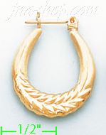 14K Gold Hollow Earrings