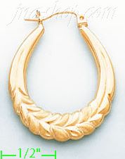 14K Gold Hollow Earrings