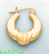 14K Gold Hollow Earrings