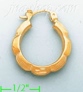 14K Gold Hollow Earrings