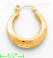 14K Gold Hollow Earrings