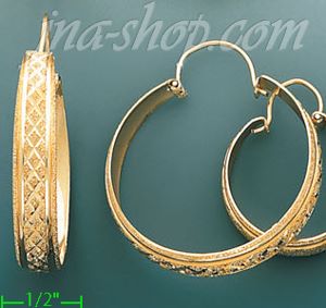 14K Gold Swiss Cut Earrings