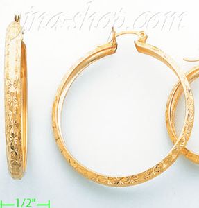 14K Gold Swiss Cut Earrings