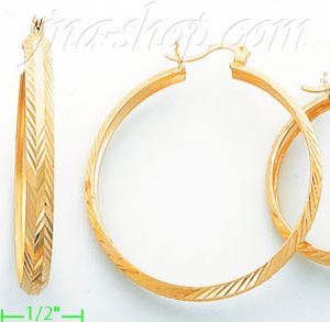 14K Gold Swiss Cut Earrings