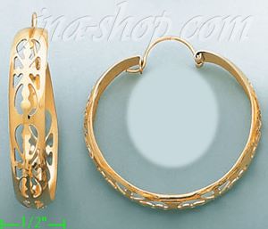 14K Gold Swiss Cut Earrings