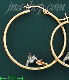 14K Gold Swiss Cut & Designed Hoop Earrings