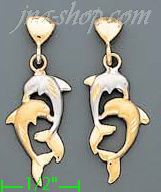 14K Gold Filigree Dia-Cut Earrings