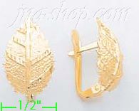 14K Gold Leaf Earrings